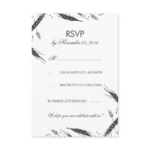 小麦の秋の結婚式出欠確認