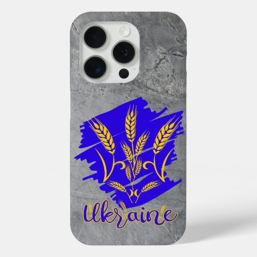 小麦の穂から作られたウクライナの国章トリズブ Case-Mate iPhoneケース (裏面)