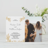 小麦の結婚式招待状と写真 招待状 (スタンド正面)