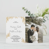 小麦の結婚式招待状と写真 招待状 (スタンド正面)