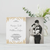 小麦の結婚式招待状と写真 招待状 (スタンド正面)