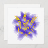 小麦の耳で作られたウクライナ産のトライデント シーズンカード (正面/裏面)