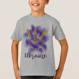 小麦の耳で作られたウクライナ産のトライデント Tシャツ