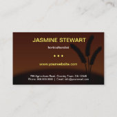 小麦の耳サンセット園芸ビジネスカード 名刺 (裏面)