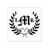 小麦の耳モノグラムゴムスタンプ ラバースタンプ (インプリント)