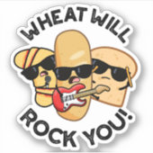 小麦を食うと食おもしろいべ物が腐る シール (正面)