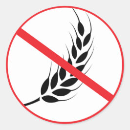 小麦アレルギーセリアックのコエリアッククラシックラウンドステッカー ラウンドシール