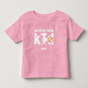 小麦アレルギー・セリアック病 シルバー ガール 発病Tシャツ トドラーTシャツ