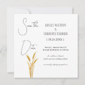 小麦エレガント畑のミニマル写真 セーブザデート (正面)