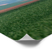 小麦カラフルに熱気球が浮かぶ ポスター (角)