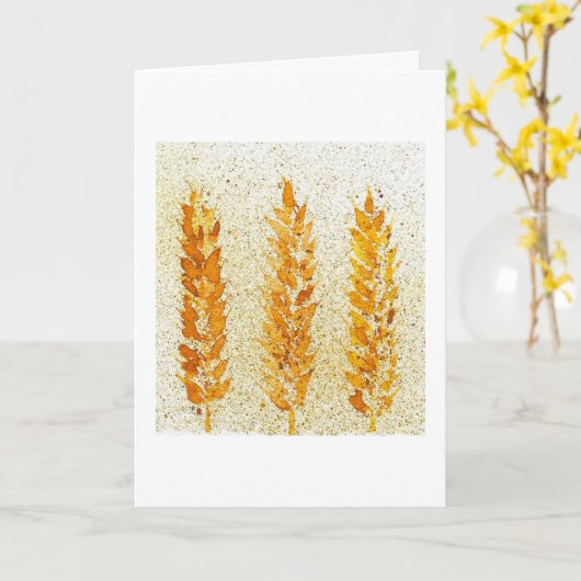 小麦カードの耳 カード (黄色い花)