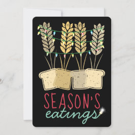 小麦クリスマスライトブレッドホリデーベーキング シーズンカード