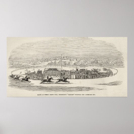 小麦クロフトでのレース:トンプソン大佐の「ハムレット」 ポスター (正面)