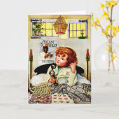 小麦グリーティングの"注文の日"ヴィンテージCRM カード (黄色い花)