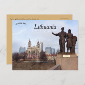 小麦スカルプトレビリニュリトアニアとカップル ポストカード (正面/裏面)