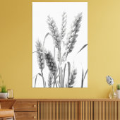 小麦ハーベスト：B&W素朴ポートレート キャンバスプリント (インサイチュ (リビング))