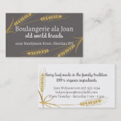 小麦パンベーキングビーガンフード名刺 名刺 (正面/裏面)