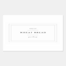 小麦パン食品ラベルシール 長方形シール