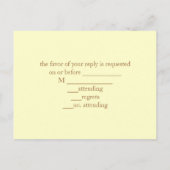 小麦ファーム西カウボーイ結婚の応答RSVP インビテーションポストカード (裏面)