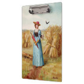 小麦フィールドのクリップボードの女性 クリップボード (左)