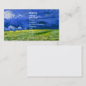 小麦フィールドアンダークラウデッドスカイヴァンゴッホファインアート 名刺 (正面/裏面)
