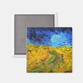 小麦フィールドウィズクロウズヴァンゴッホファインアート マグネット (正面/裏面)