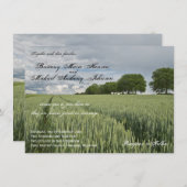小麦フィールドオークツリーカントリーウェディング招待状 招待状 (正面/裏面)