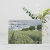 小麦フィールドオークツリーカントリーウェディング招待状 招待状 (スタンド正面)