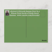 小麦フィールドポストカードにカンザスシカ。 ポストカード (裏面)