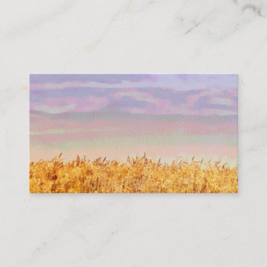 小麦フィールド名刺テンプレート 名刺 (正面)