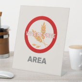 小麦フリーエリア食カスタマイズ品アレルギー警告 台座サイン (インサイチュ)