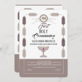 小麦フレーム通信招待状 招待状 (正面/裏面)