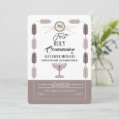 小麦フレーム通信招待状 招待状 (スタンド正面)