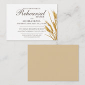 小麦リハーサルのディナーの招待  エンクロージャーカード (正面/裏面)