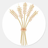 小麦束 ラウンドシール (正面)