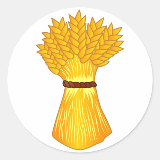 小麦束 ラウンドシール (正面)