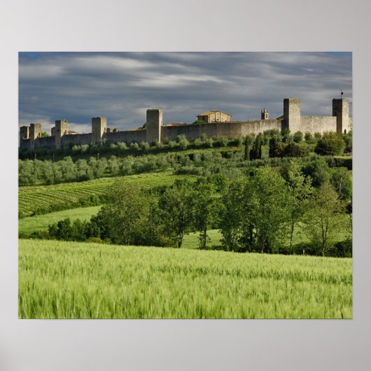 小麦畑と遠くのモンテリオニで、 ポスター (正面)