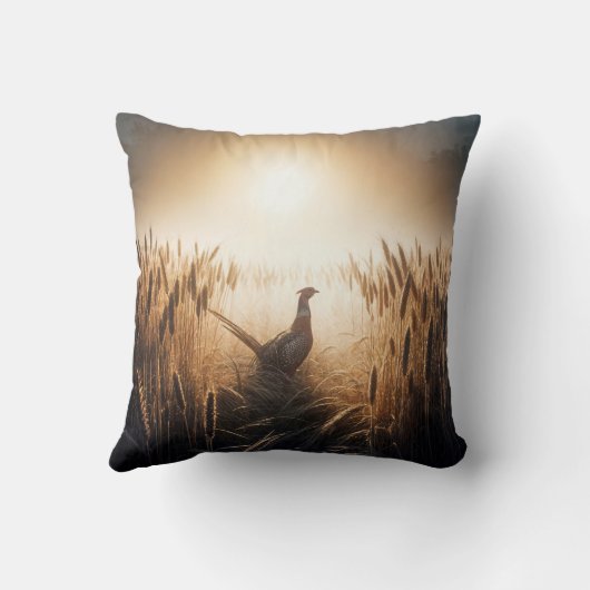 小麦畑のキジ クッション (裏面)