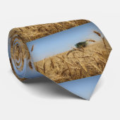 小麦畑のコンバイン ネクタイ (ロール)