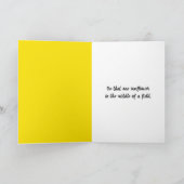 小麦畑の励ましの単生ひまわり カード (内部)