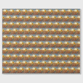 小麦畑の単生ひまわり ラッピングペーパー (フラット)