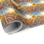 小麦畑の単生ひまわり ラッピングペーパー (ロールコーナー)