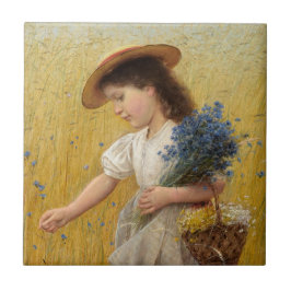 小麦畑の少女 タイル