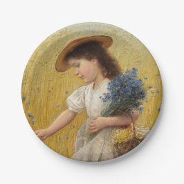 小麦畑の少女 ペーパープレート