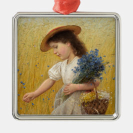 小麦畑の少女 メタルオーナメント