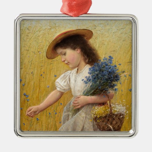 小麦畑の少女 メタルオーナメント (正面)