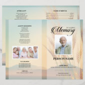 小麦畑の葬儀テンプレート (正面/裏面)