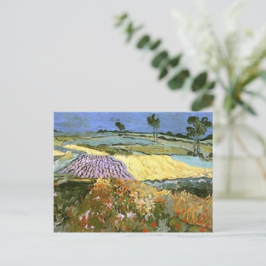 小麦畑はAuversゴッホのファインアートに近づきます ポストカード (スタンド正面)