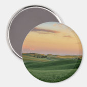 小麦畑への夕日 |ワシントン州 マグネット (正面/裏面)