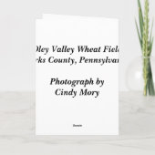 小麦畑 カード (裏面)